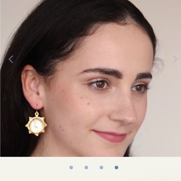 Gold Dove Drop Earrings - Picture 3 of 4